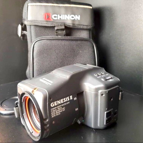 Vintage Chinon Genesis II with 35-80mm Macro Lens Auto Sensor Flash - Picture 1 of 5